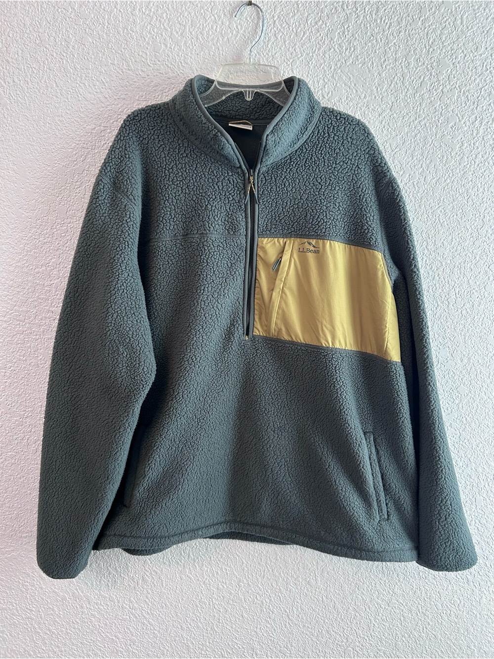 L.L.Bean Men's Mountainside Fleece Half-Zip Pullover XXLT Sherpa Fleece Gorpcore